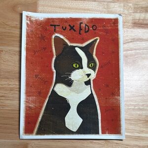 Tuxedo Cat Art Print by artist John W Golden